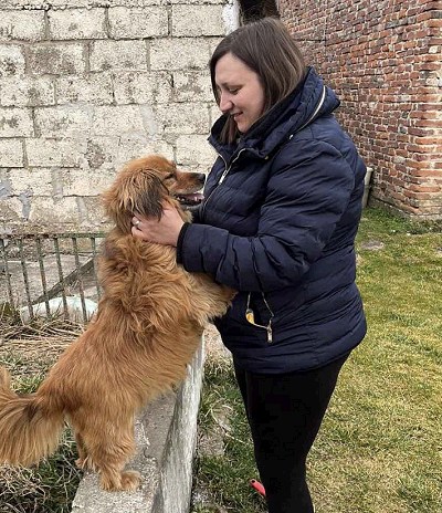 Dragana Obadić with her dog