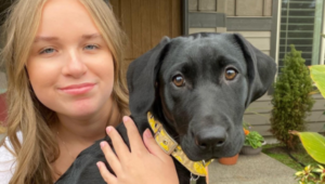 Photo of Katie Snead and dog