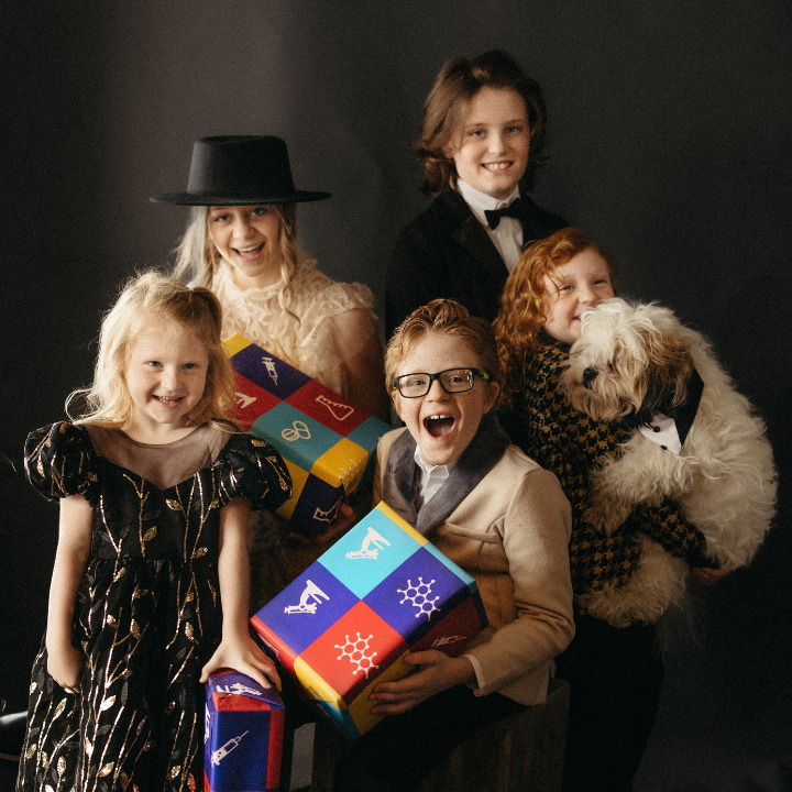 A group of children
