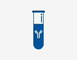One test tube icon - Assays for Measuring Frataxin Protein - blue