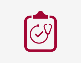 Biomarkers and Clinical Assessments icon - red