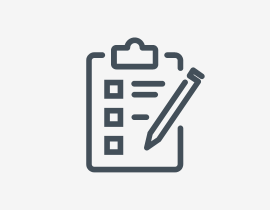 Collection Worksheet clipboard icon - grey