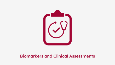red icon for biomarkers and clinical assessments