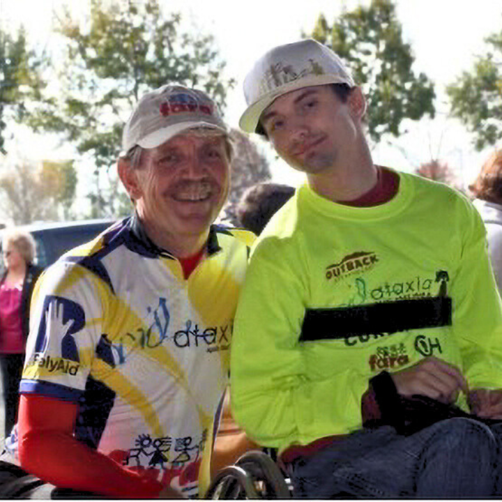 Keith pictured (right) with step-father Ron Bartek (left).