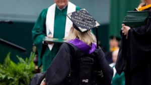 Photo of Shelby Wright at graduation.