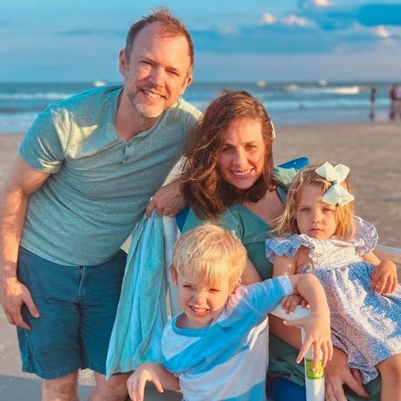 Portrait of Lealan Sims and her family