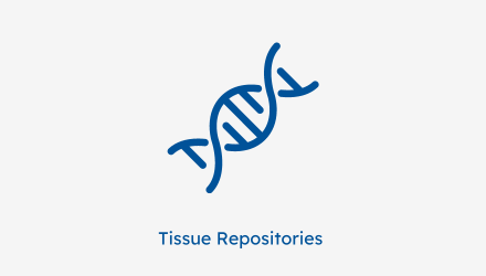 graphic of DNA that says "Tissue repositories"