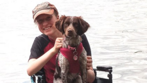 Photo of Kelly Gregory and dog