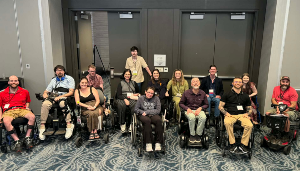 group photo from the Houston research reception