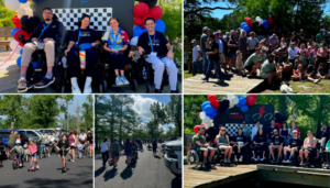 photo collage of Lake Charles rideATAXIA Hometown event